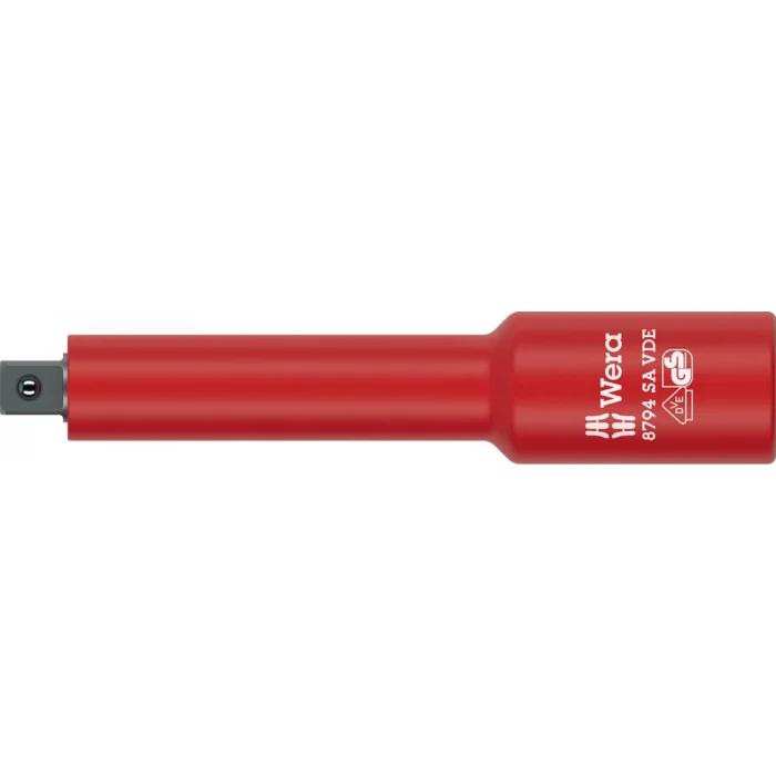 Wera 8794 SA VDE Zyklop uzatma, izole, kısa, 1/4, 1/4 x 91 mm