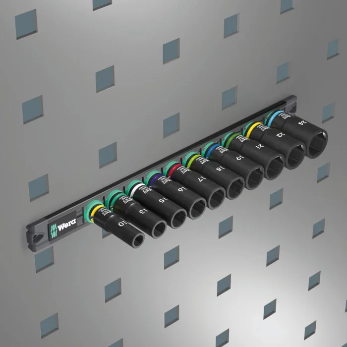 Wera 9660 Manyetik şerit B Impaktor Derin 1 lokma set, 3/8 soketli