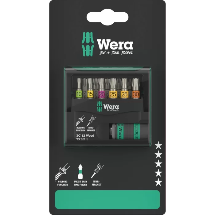 Wera Bit-Check 12 Wood TX HF 1 SB