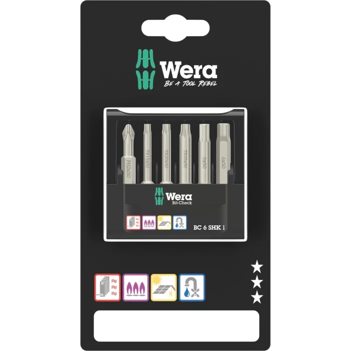 Wera Bit-Check 6 SHK 1 SB