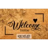 Esnature Welcome Zambak Çiçekli Kalp Desenli Kapı Önü Paspası 45x70 Cm