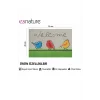 Esnature Chirp Birds Renkli Cıvıldıyan Kuşlar Kahverengi Welcome Kapı Önü Paspası 45x70 Cm