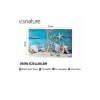 Esnature Deniz Kumsal Deniz Yıldızlı Mavi Kapı Önü Paspası 45x70 Cm