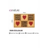 Esnature Güzel Evim Temalı Kapı Önü Paspası 45x70 Cm