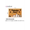 Esnature Kedi Desenli Patilerinizi Silin Yazılı Kapı Önü Paspası 45x70 Cm