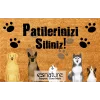 Esnature Köpek Desenli Patilerinizi Silin Yazılı Kapı Önü Paspası 45x70 Cm