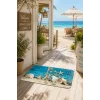 Esnature Deniz Kumsal Deniz Yıldızlı Mavi Kapı Önü Paspası 45x70 Cm