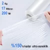 Alveta El Tipi Rulo Streç Film %150 Esneklik 2 Kg 17 Mikron 200 Metre Yırtılmaya Dayanıklı 50 Cm 3 Adet