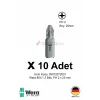 Alveta Wera 851/1 Z PH2 x 25mm Tornavida Ucu 10 Adet | Vidalama Bits Uç Seti Profesyonel Seri