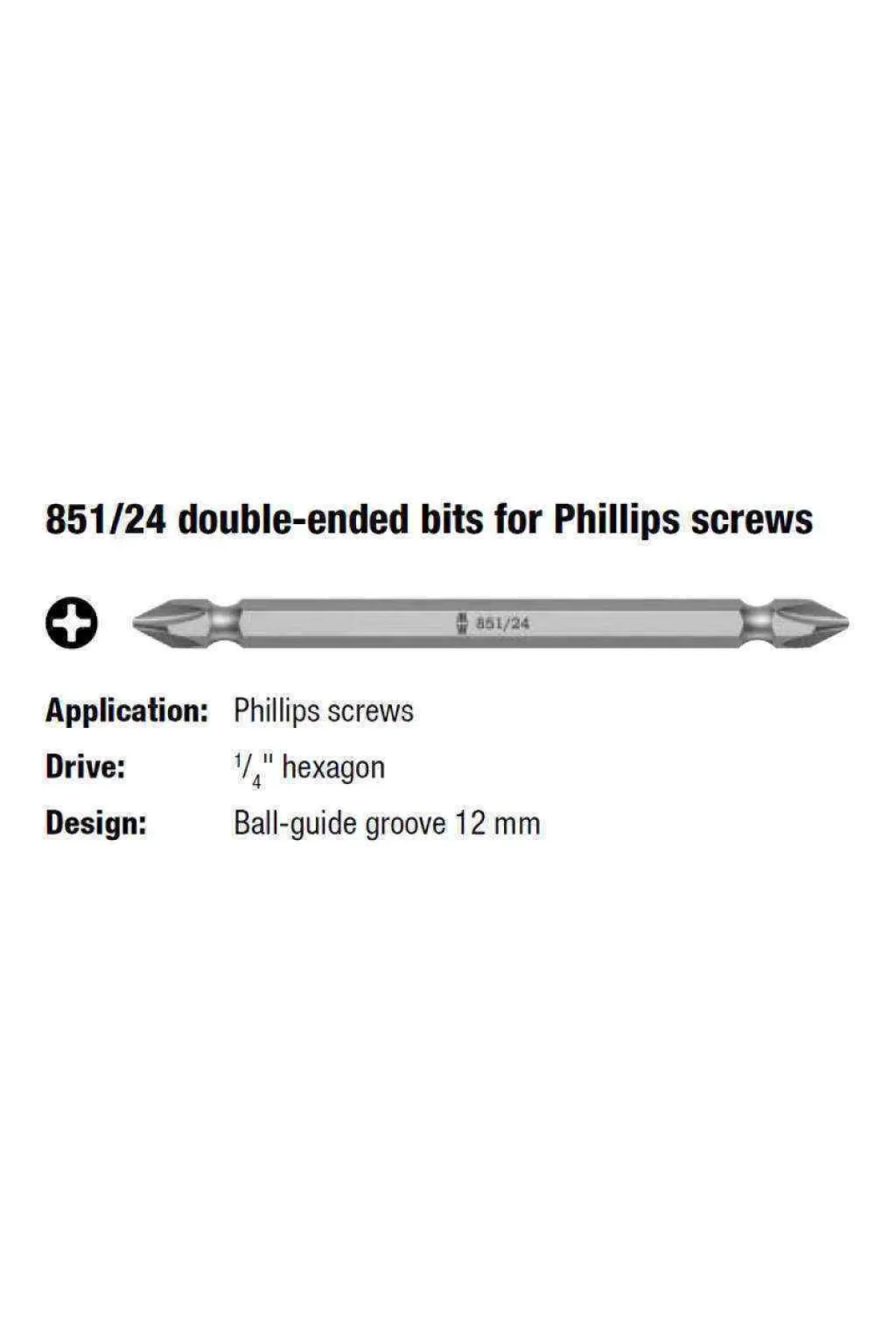 Wera 851/24 Ph/Yıldız 2x200mm Bits 05135728001