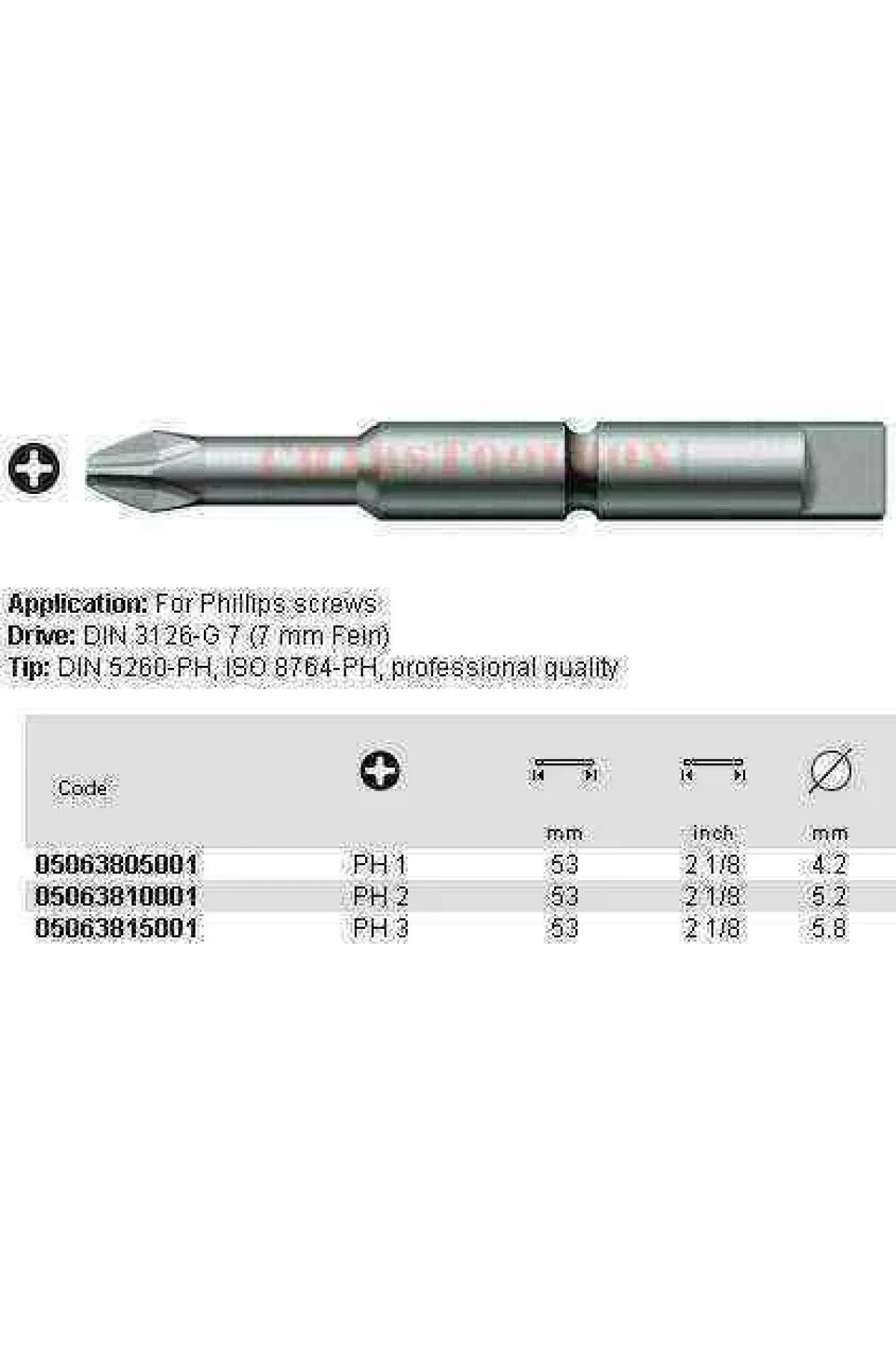 Wera 851/8 Tz Ph/Yıldız 1x53mm Bits 05063805001