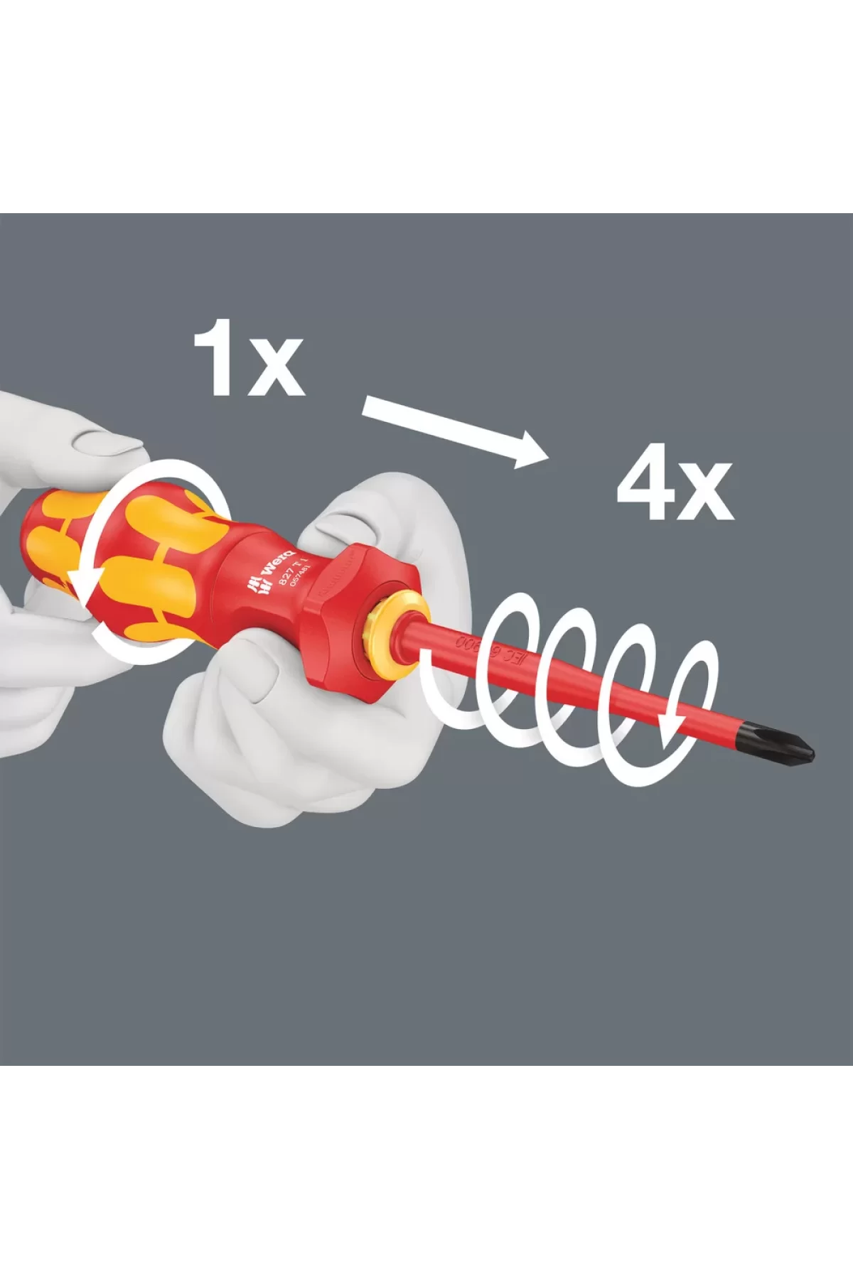 Wera Kraftform Kompakt VDE Turbo inç İzoleli Tornavida Seti 05057485001