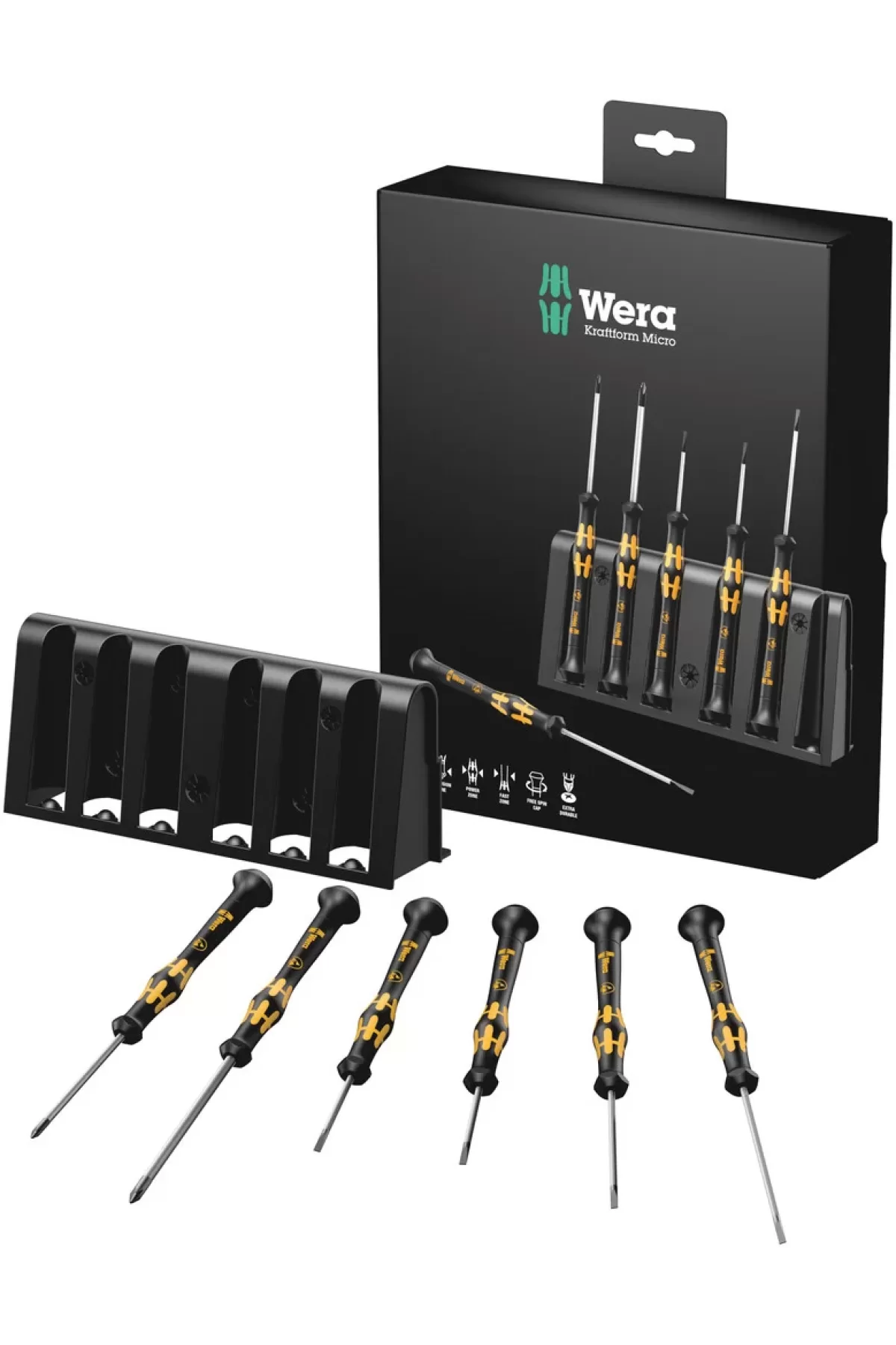 Wera 1578 A6 ESD Statik Yalıtımlı Mikro Tornavida Seti 05030170001