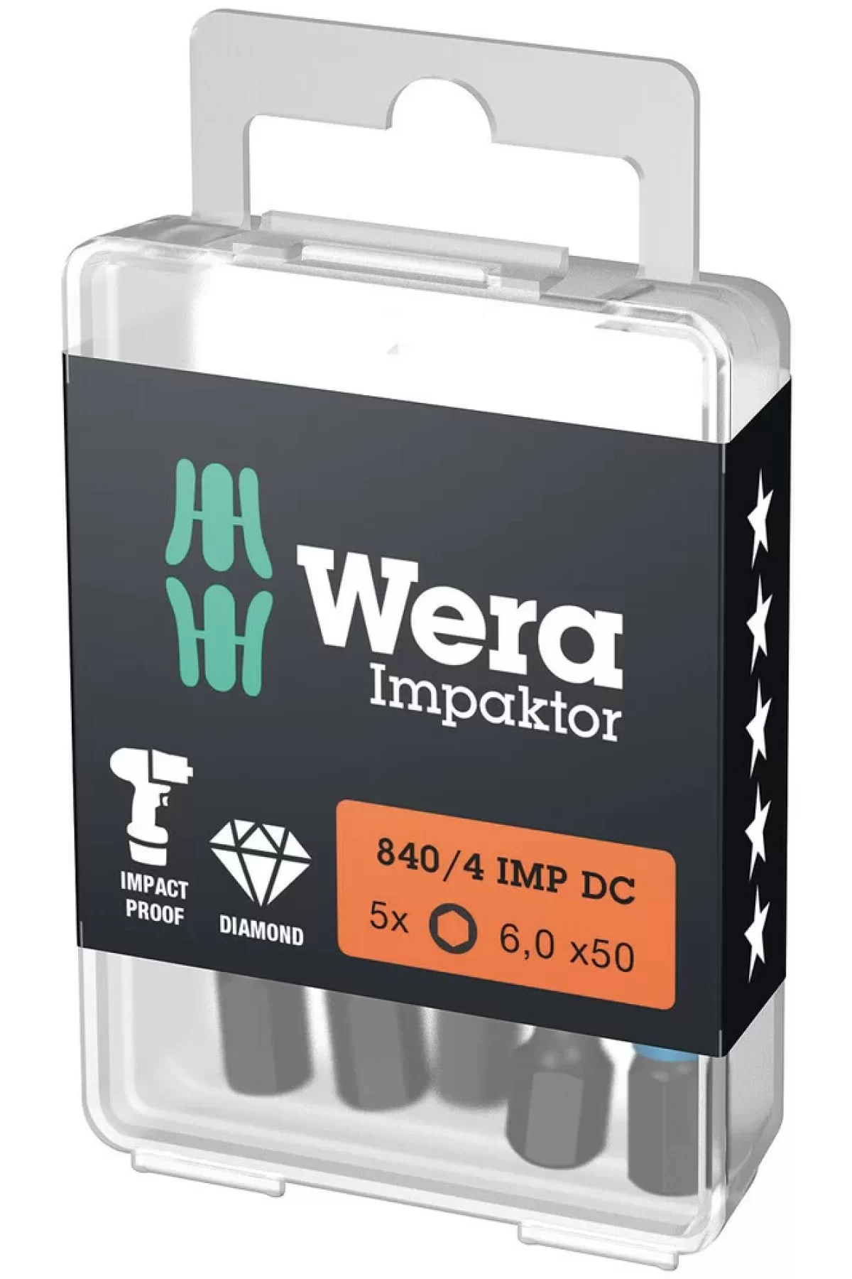 Wera 840/4 impaktor DC 5x50mm Bits 05057645001