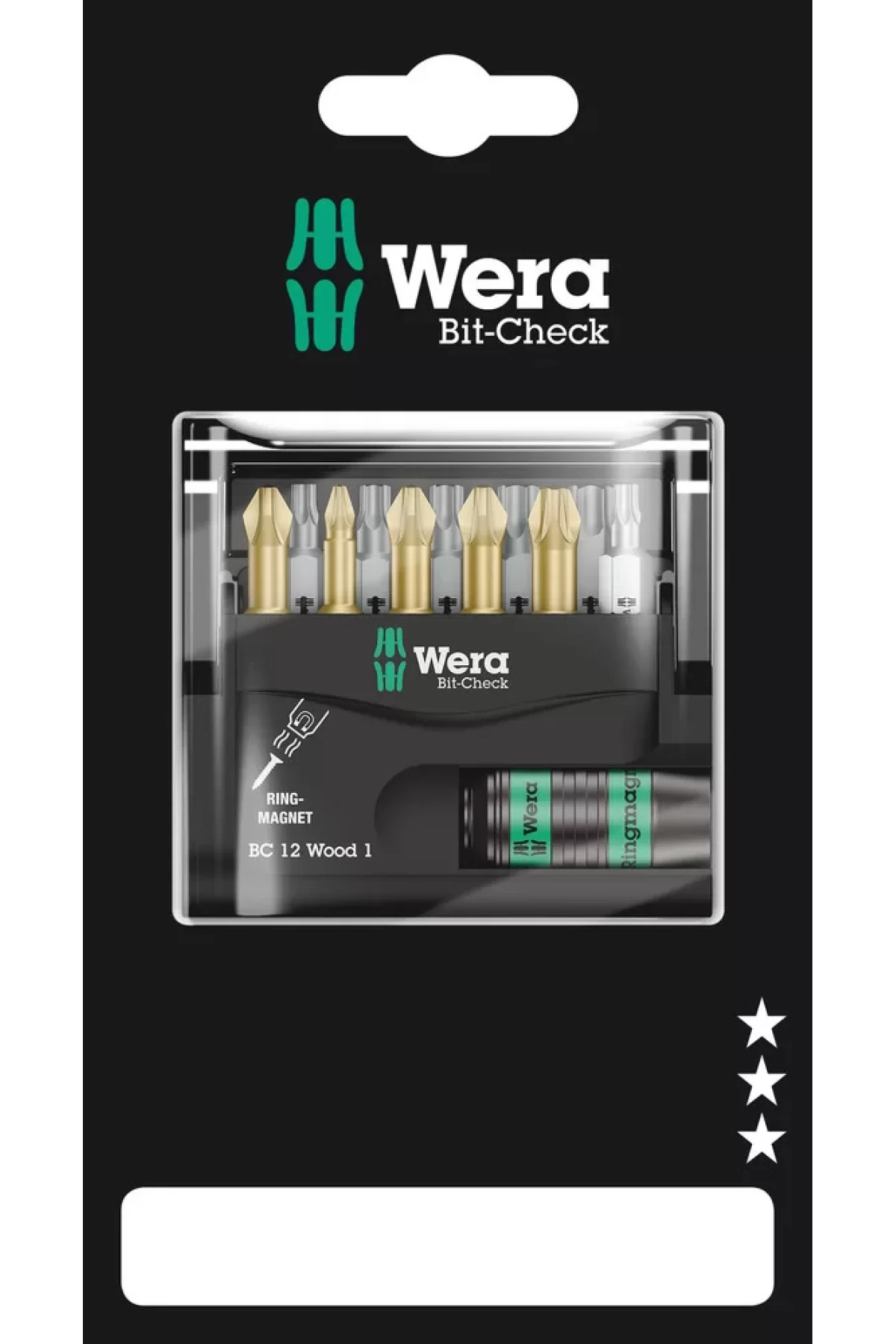 Wera Bit-Check 12 Ahşap Bits Seti 1 SB 05136390001