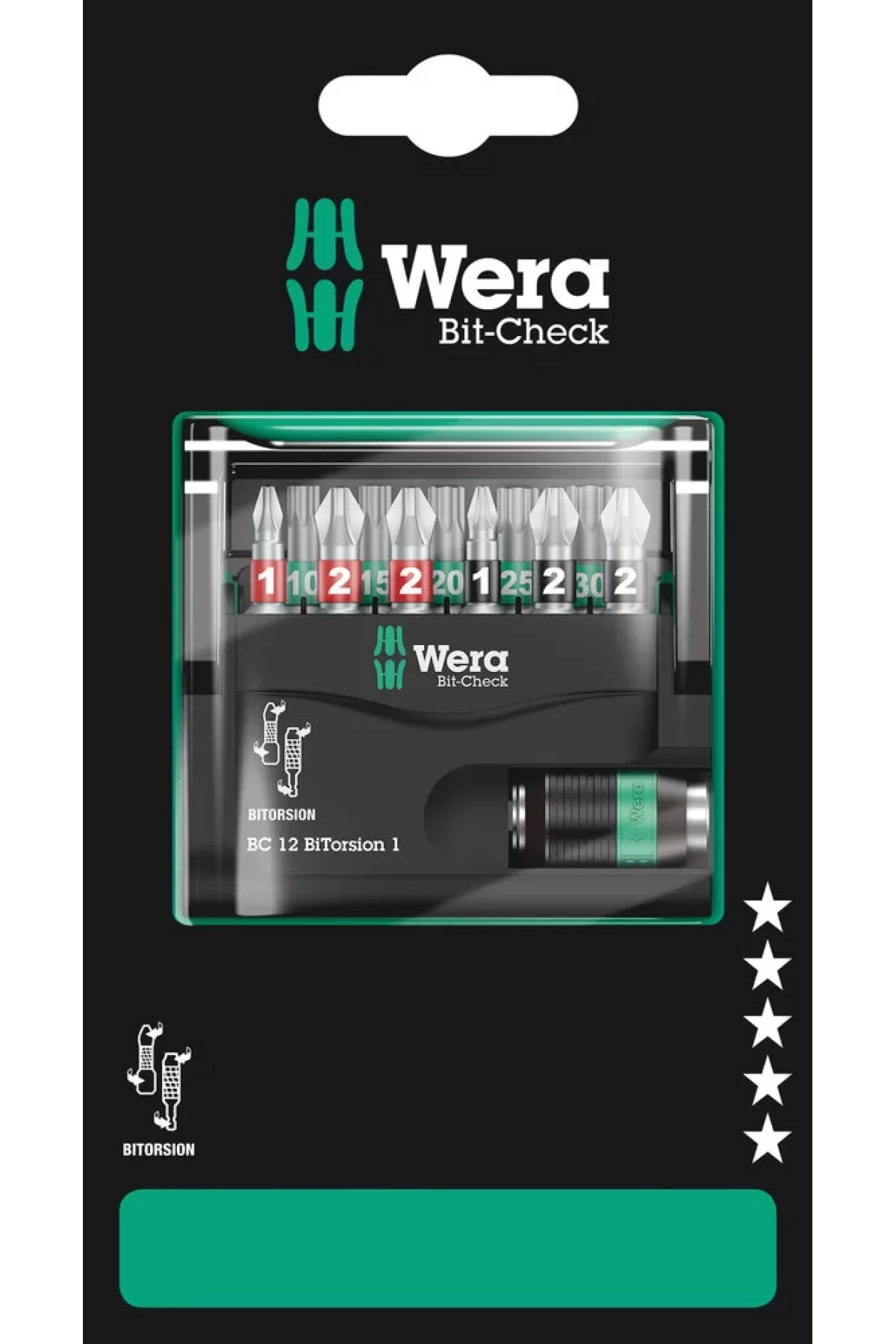 Wera Bit-Check 12 Bi-Torsion Bits Seti 1 SB 05136385001