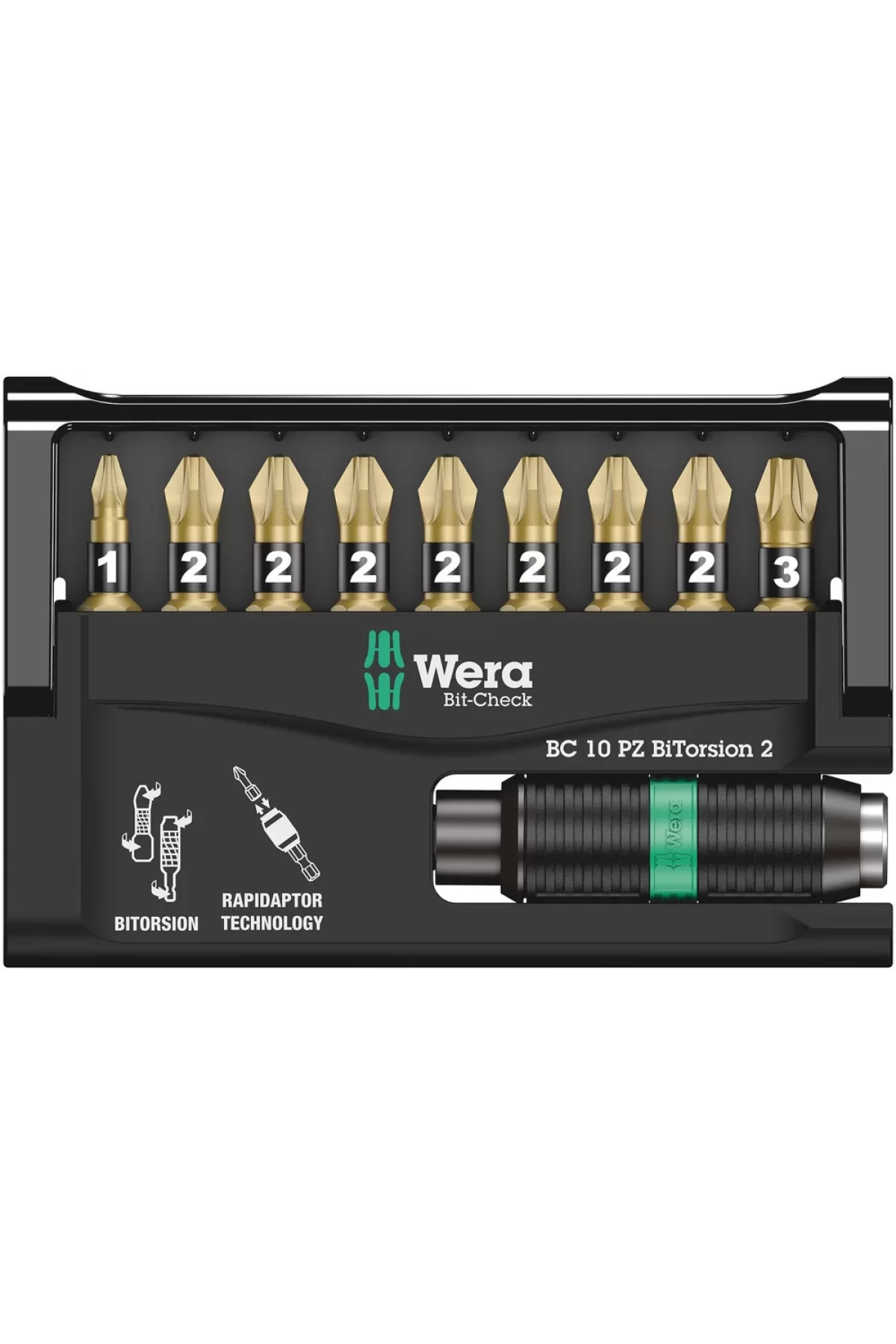 Wera Bit-Check 10 PZ Bi-Torsion Bits Seti 2 05347153001