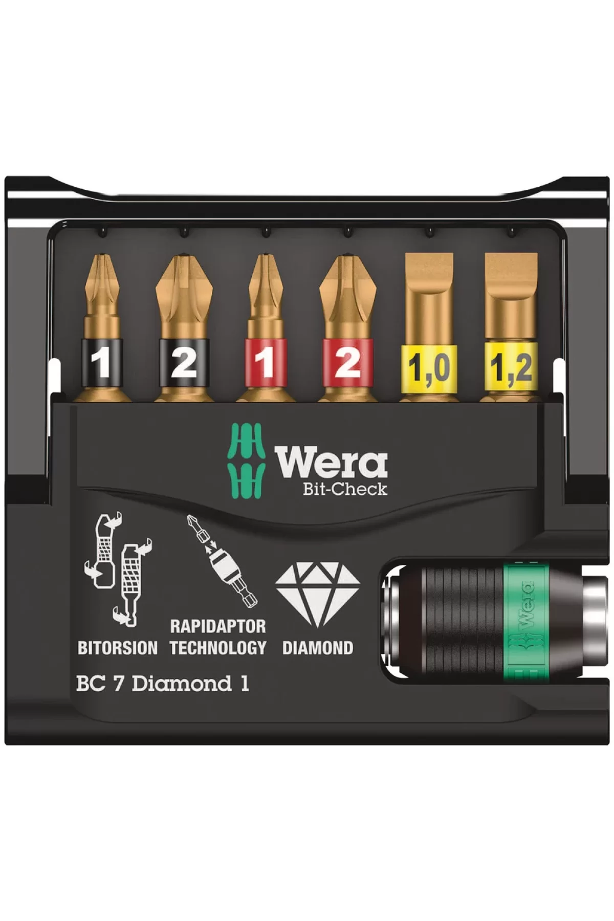 Wera Bit-Check 7 Elmas Uçlu Bits Seti 1 05057416001