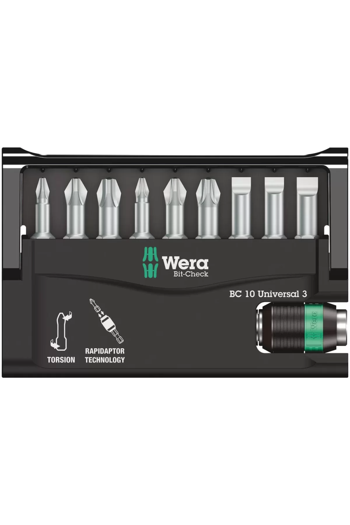 Wera Bit-Check 10 Universal Bits Seti 3 05056375001