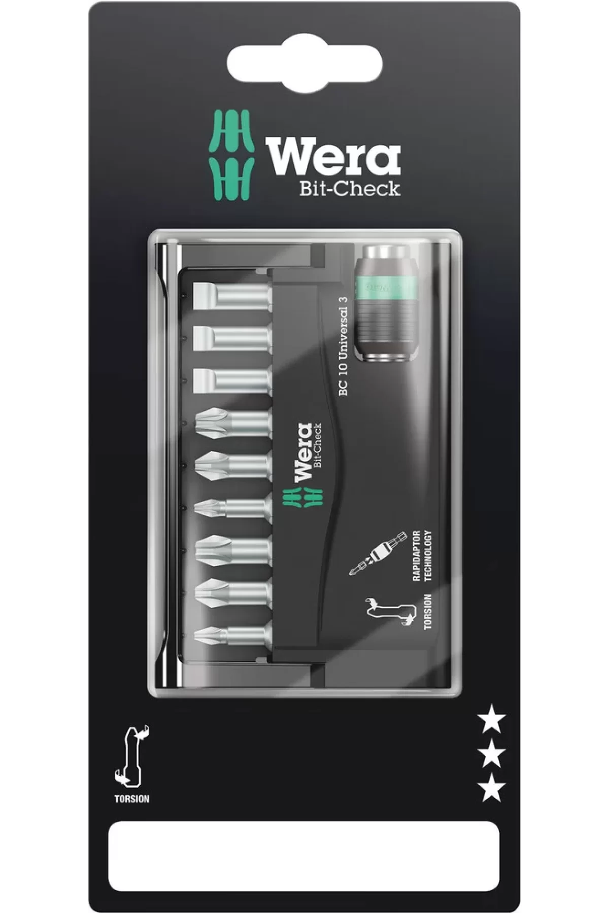 Wera Bit-Check 10 Universal Bits Seti 3 SB 05073410001