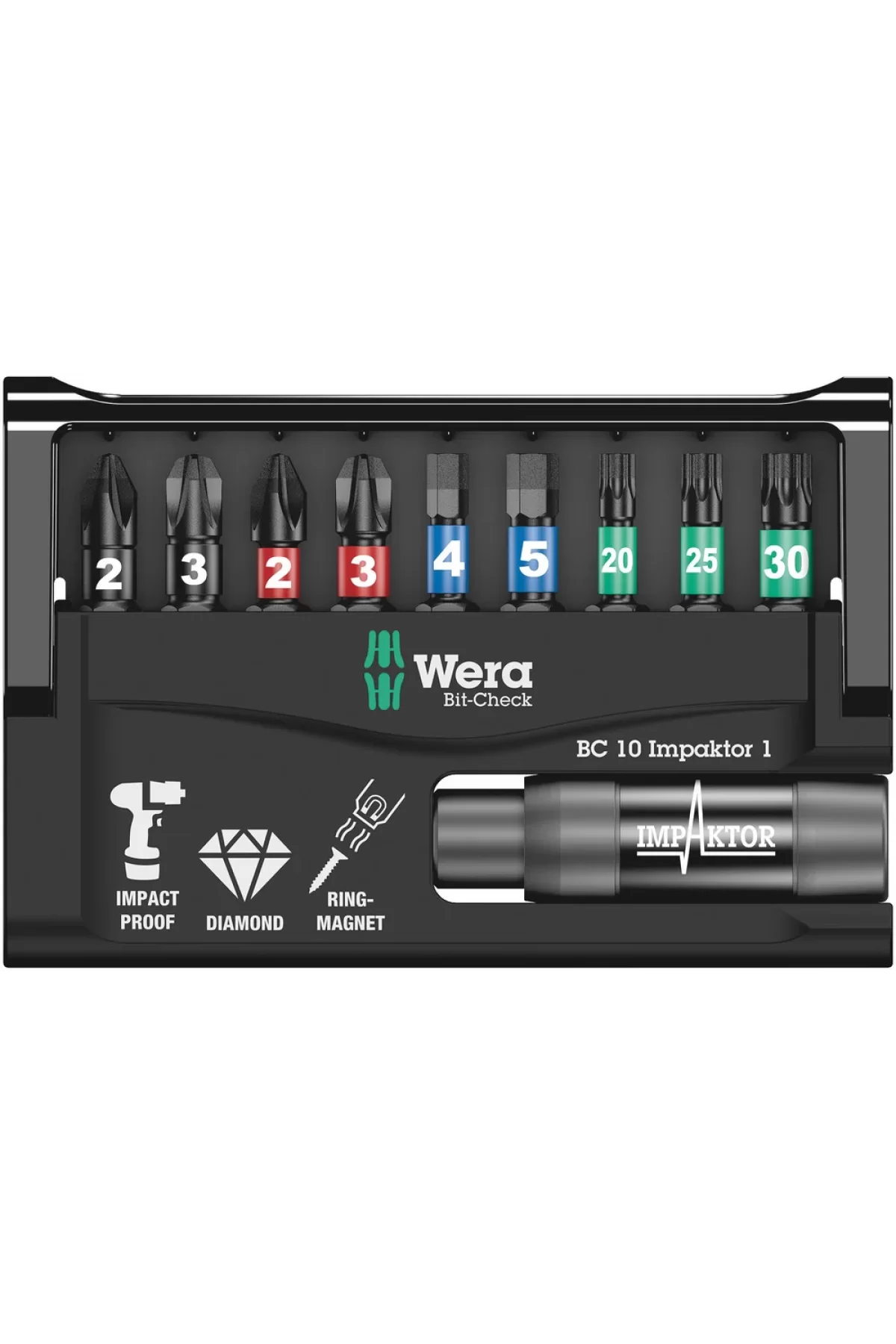 Wera Bit-Check 10 impaktor Bits Seti 1 05057680001