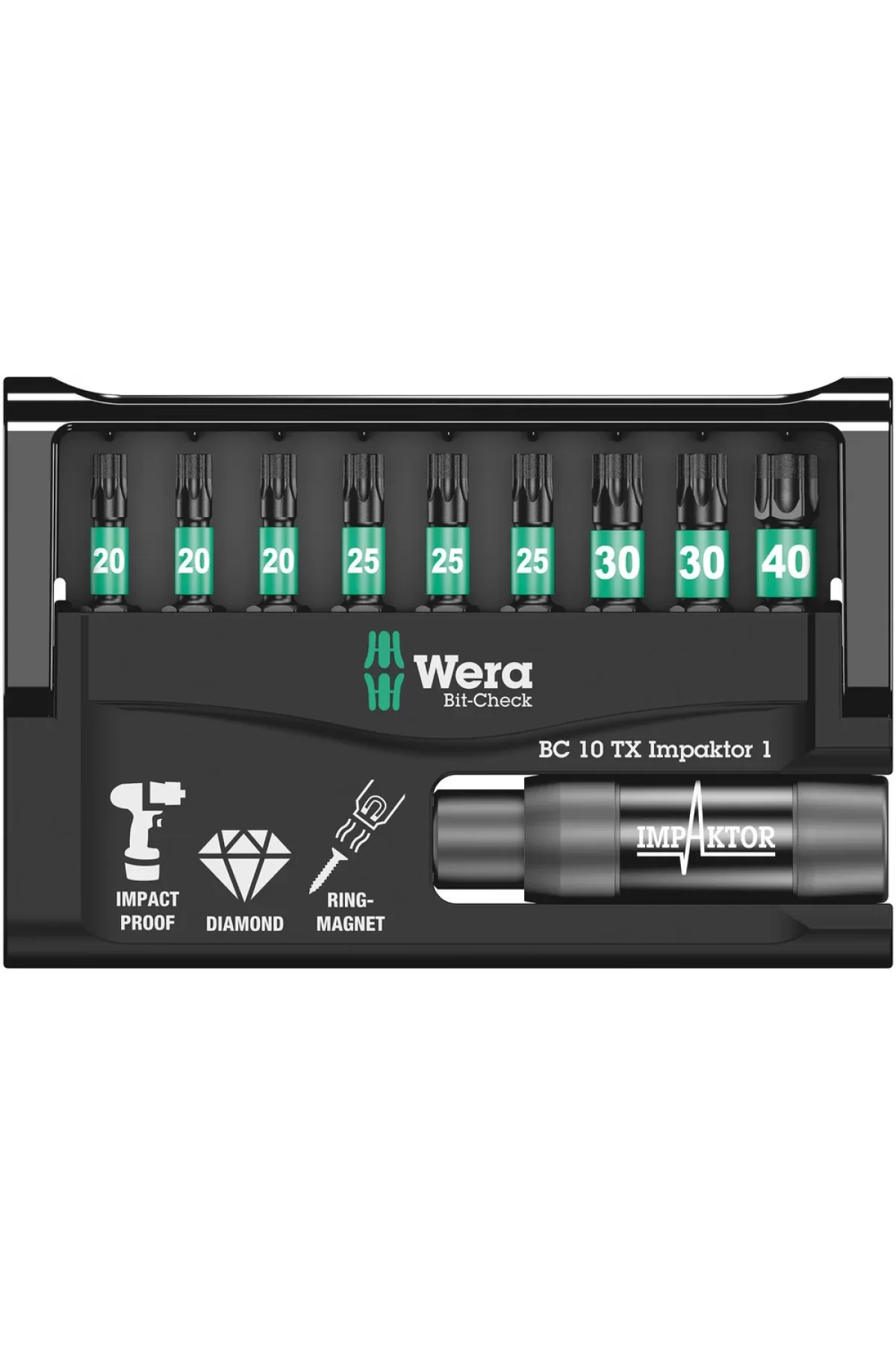 Wera Bit-Check 10 TX impaktor Bits Seti 1 05057688001