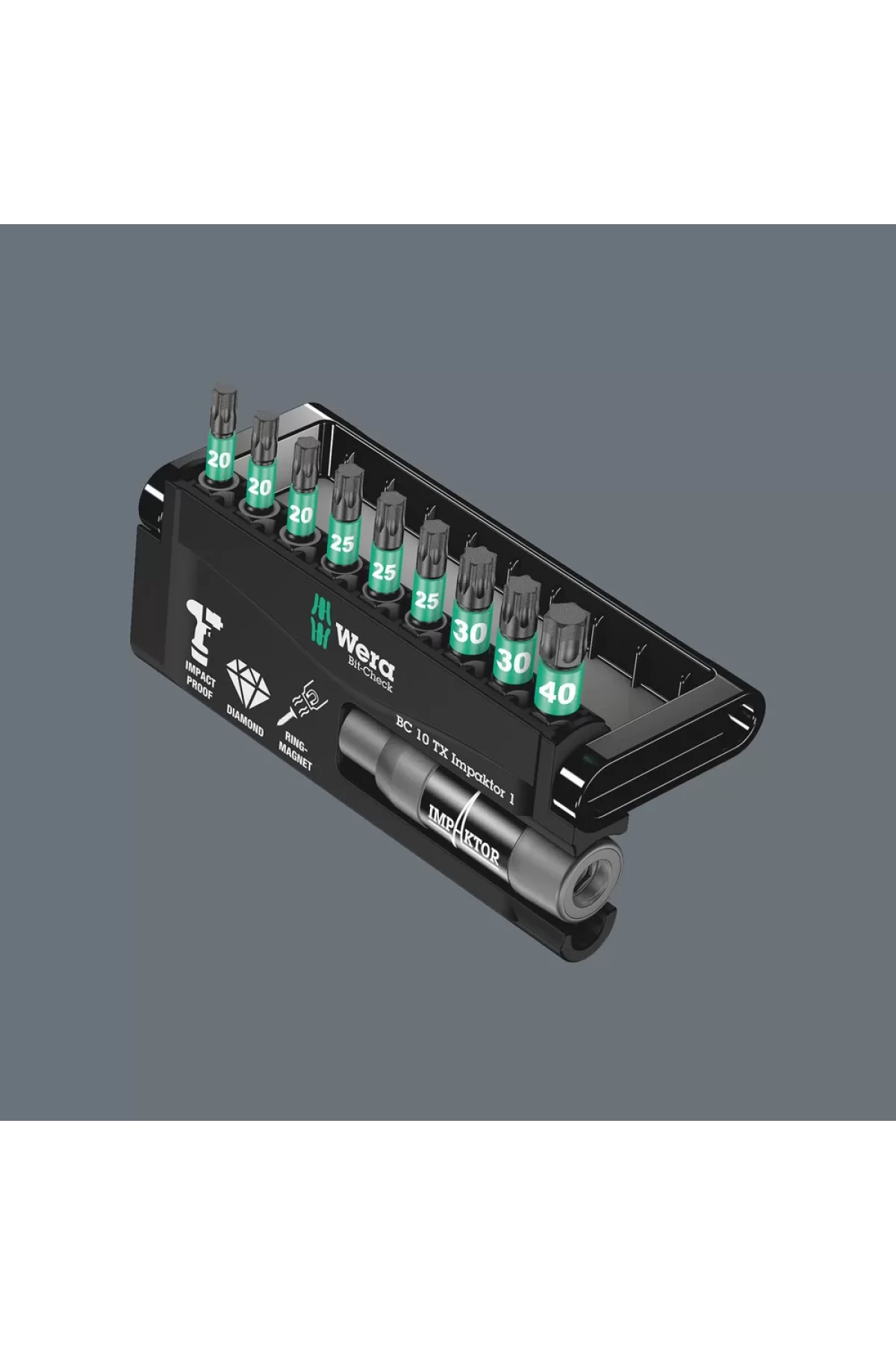 Wera Bit-Check 10 TX impaktor Bits Seti 1 05057688001