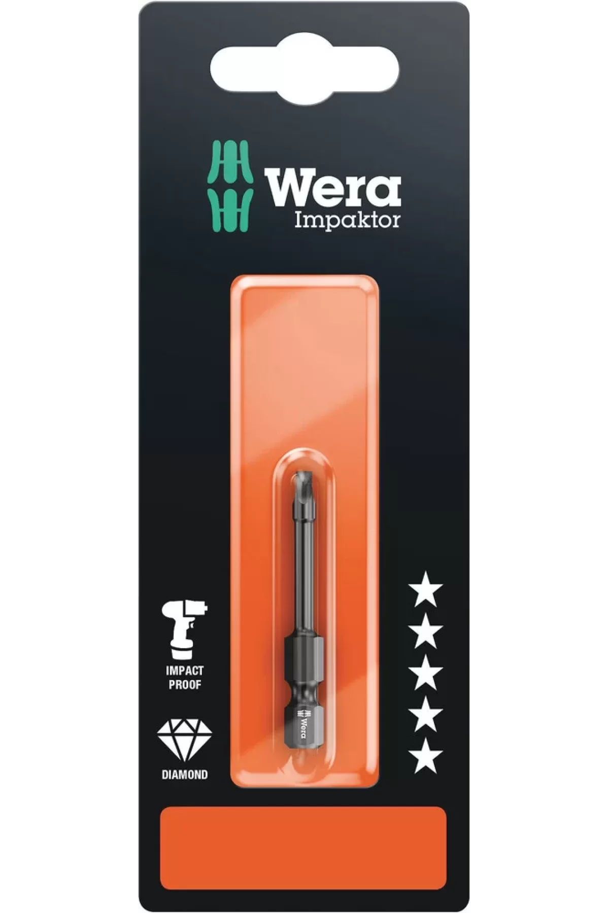 Wera 868/4 Kare Square impaktor DC 2x50mm Bits SB 05073971001