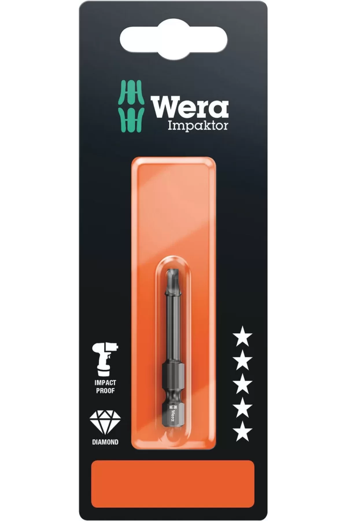 Wera 868/4 Kare Square impaktor DC 3x50mm Bits SB 05073972001