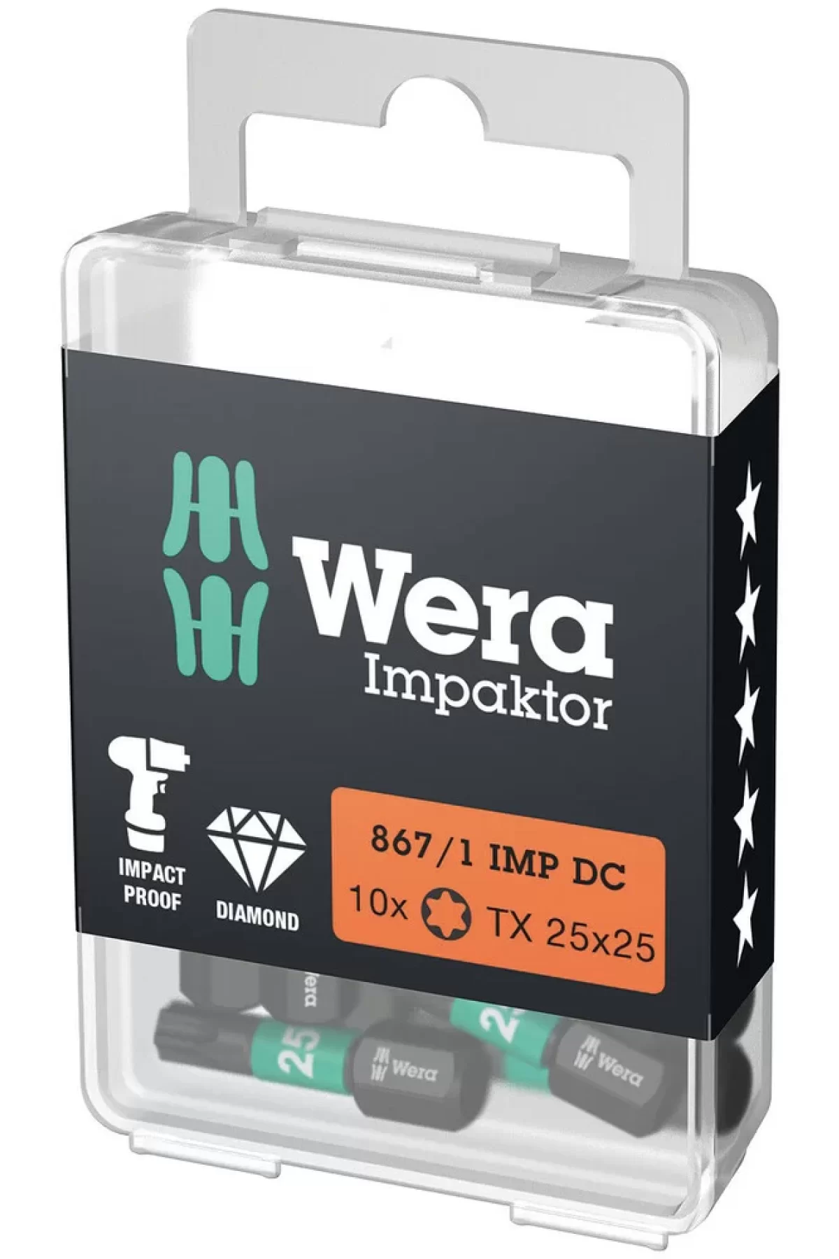 Wera 867/1 impaktor DC Tx 10x25mm Bits 05057628001