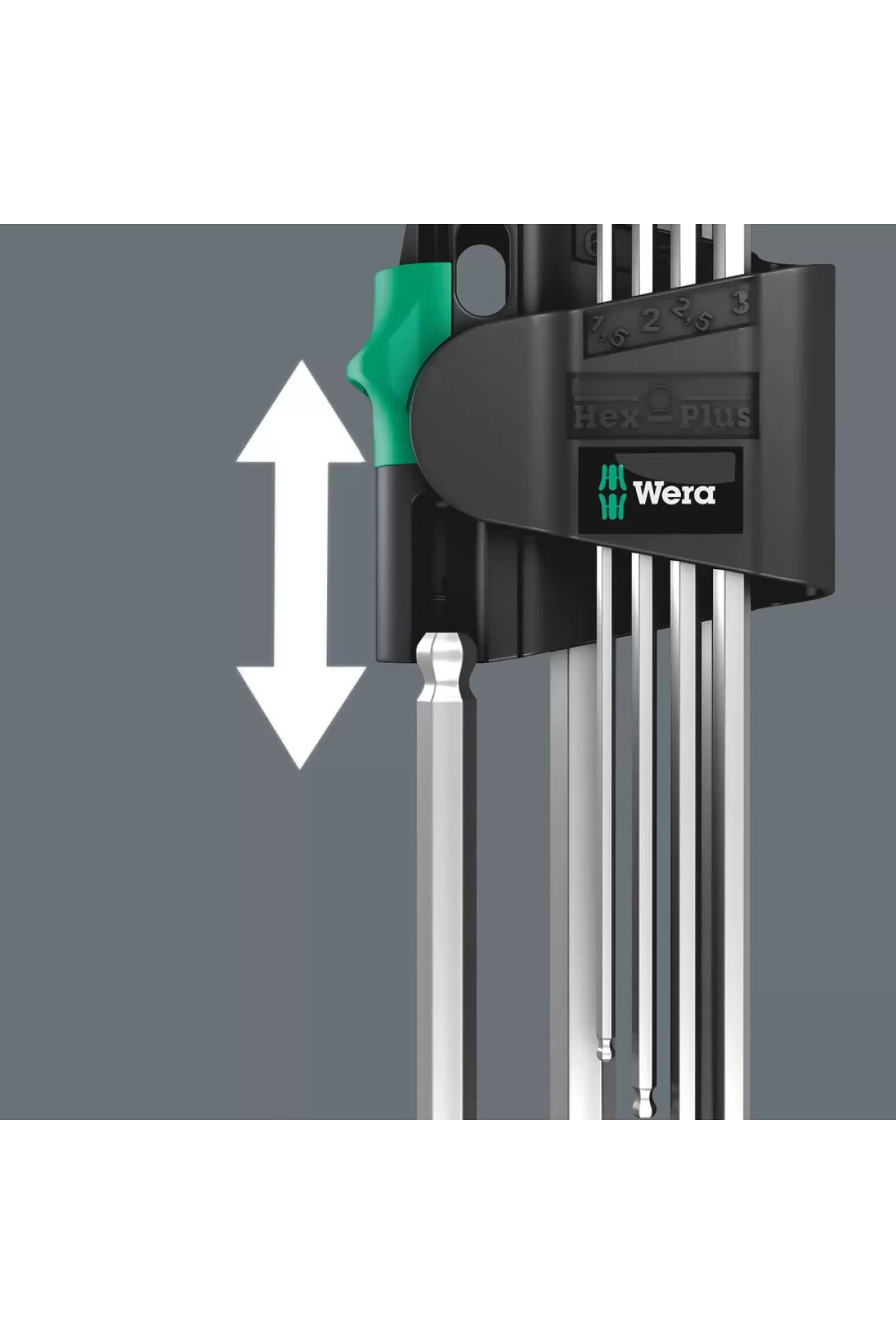 Wera 950/7 Hex-Plus Mıknatıslı 7li Top Başlı Alyan Seti 05022101001