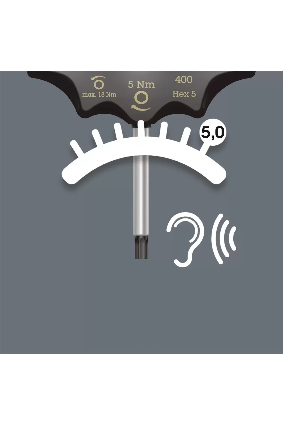 Wera 400 Hex 5 / 5 Nm Tork Tornavidası 05005081001