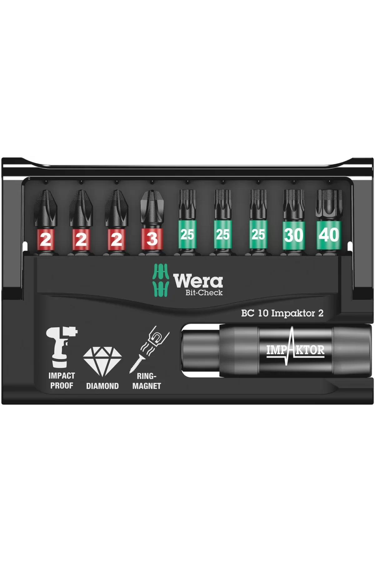 Wera Bit-Check 10 impaktor Bits Set 05057682001