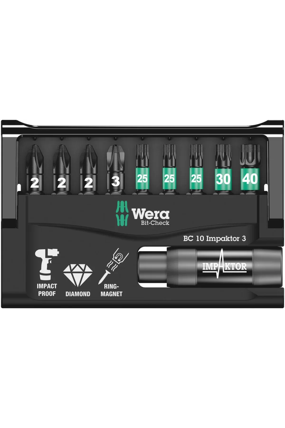 Wera Bit-Check 10 impaktor Bits Seti 3 05057683001