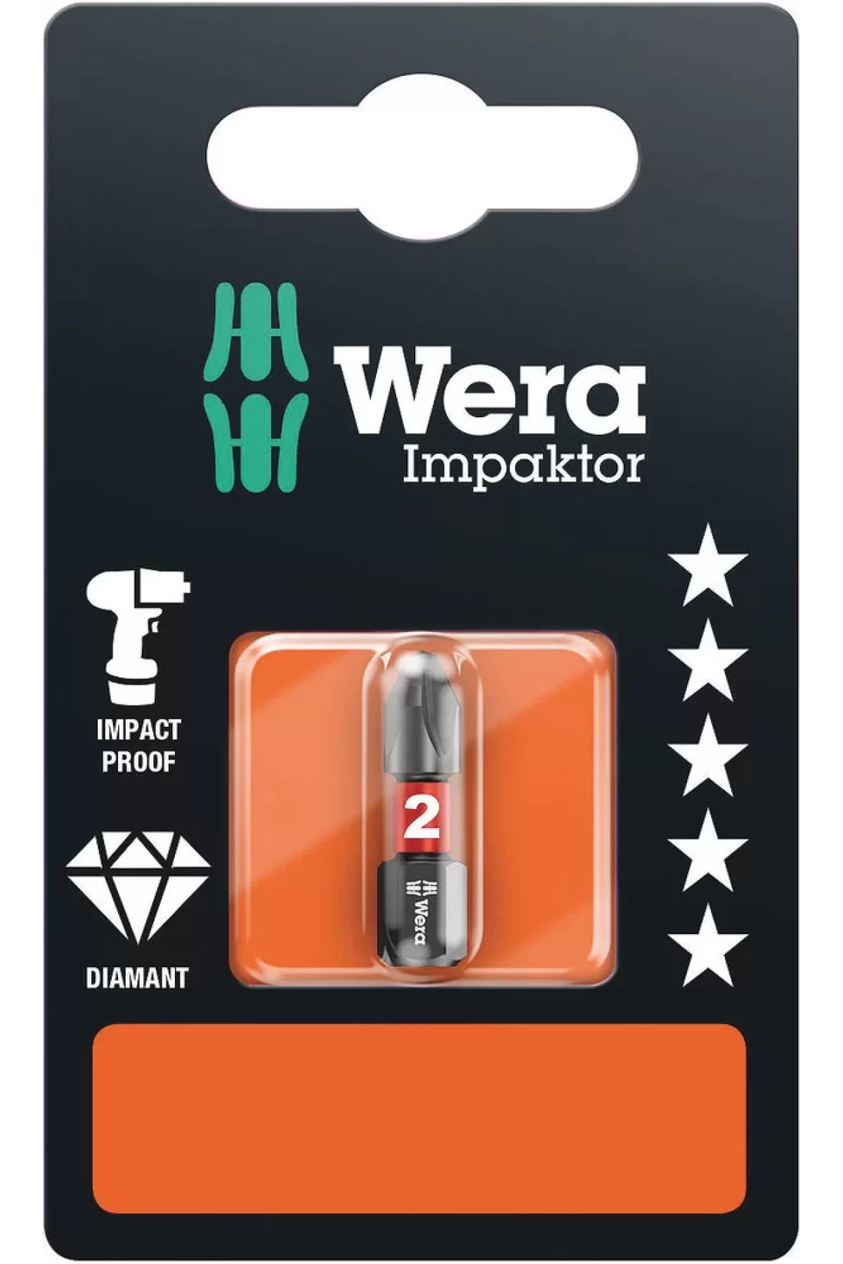 Wera 851/1 impaktor Dc Ph/Yıldız 2x25mm Bits SB 05073916001