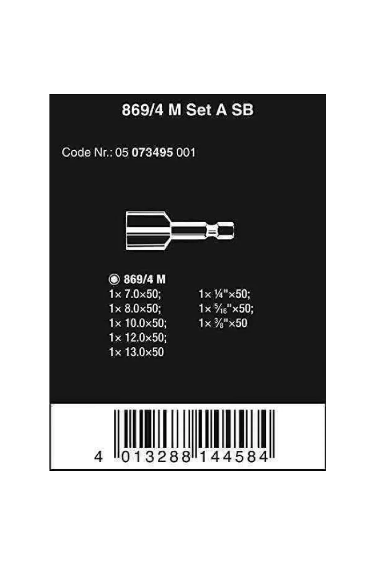 Wera 869/4 Mıknatıslı Lokma Seti A 05073495001