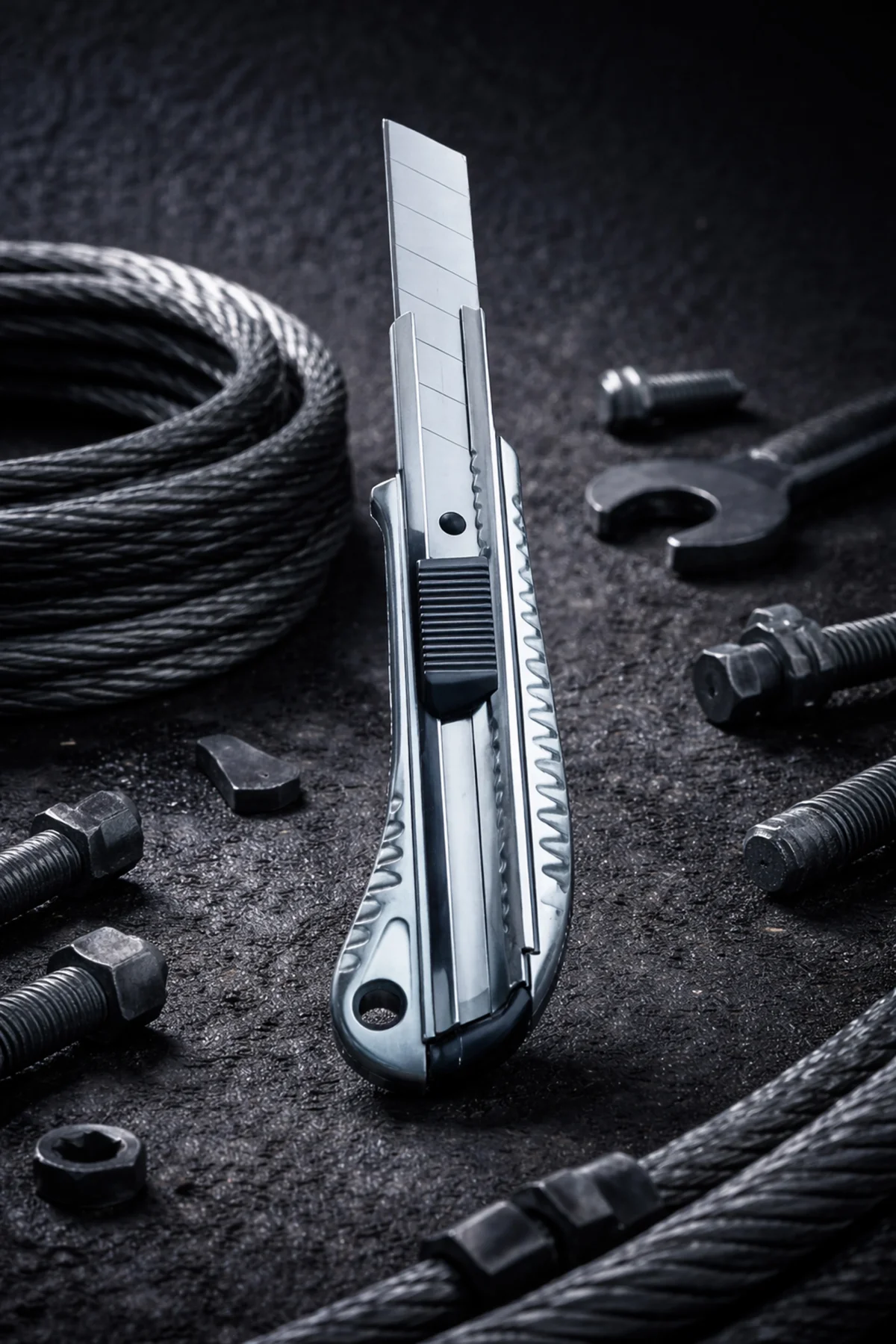 Alveta Endüstriyel Maket Bıçağı Metal Gövdeli Lutz Blades Bıçaklı Profesyonel Dayanıklı Falçata