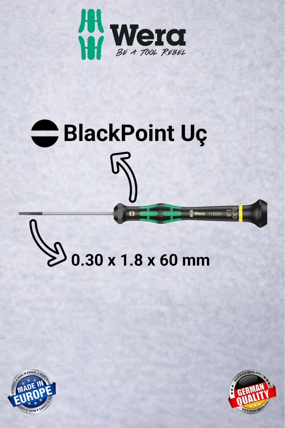 Wera Elektronikçi Telefoncu Saatçi Tornavida Seti 3 Parça | Profesyonel Mikro Tamir Seti