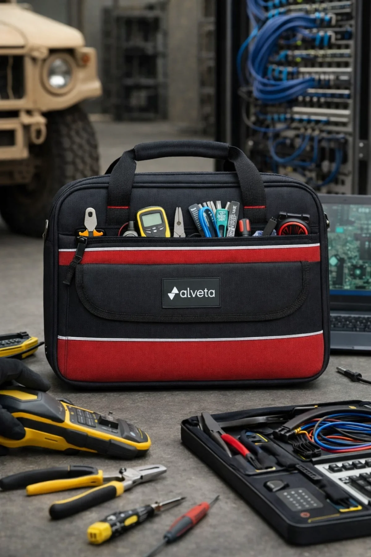 Alveta Profesyonel Teknisyen Laptop Takım Çantası Elektronikçi IT Saha Servis Bakım Onarım 8684250508
