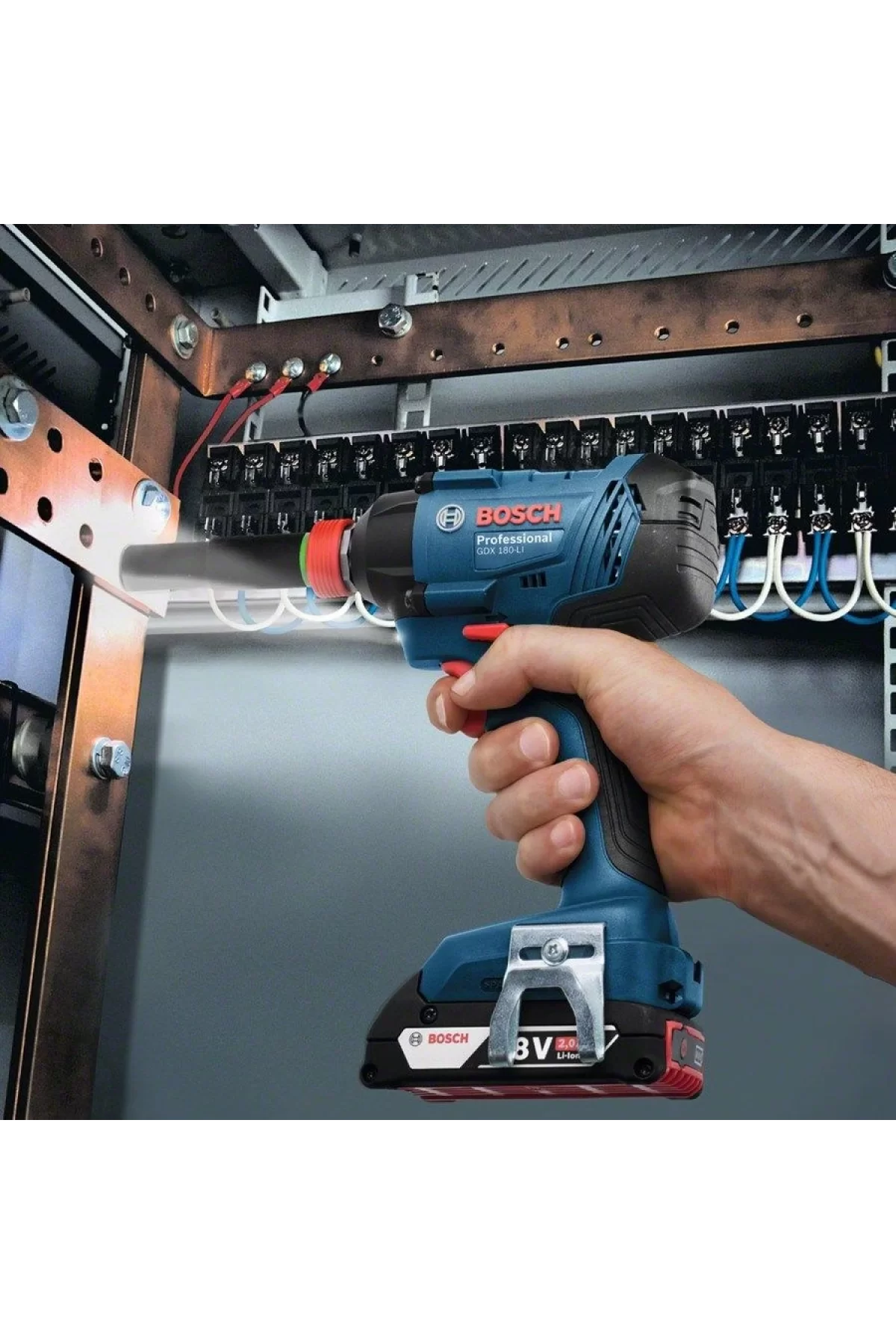 Bosch Gdx 180-LI Akülü Darbeli Somun Sıkma Makinesi - 2 Adet 2 Ah Akü ve Şarj Cihazı