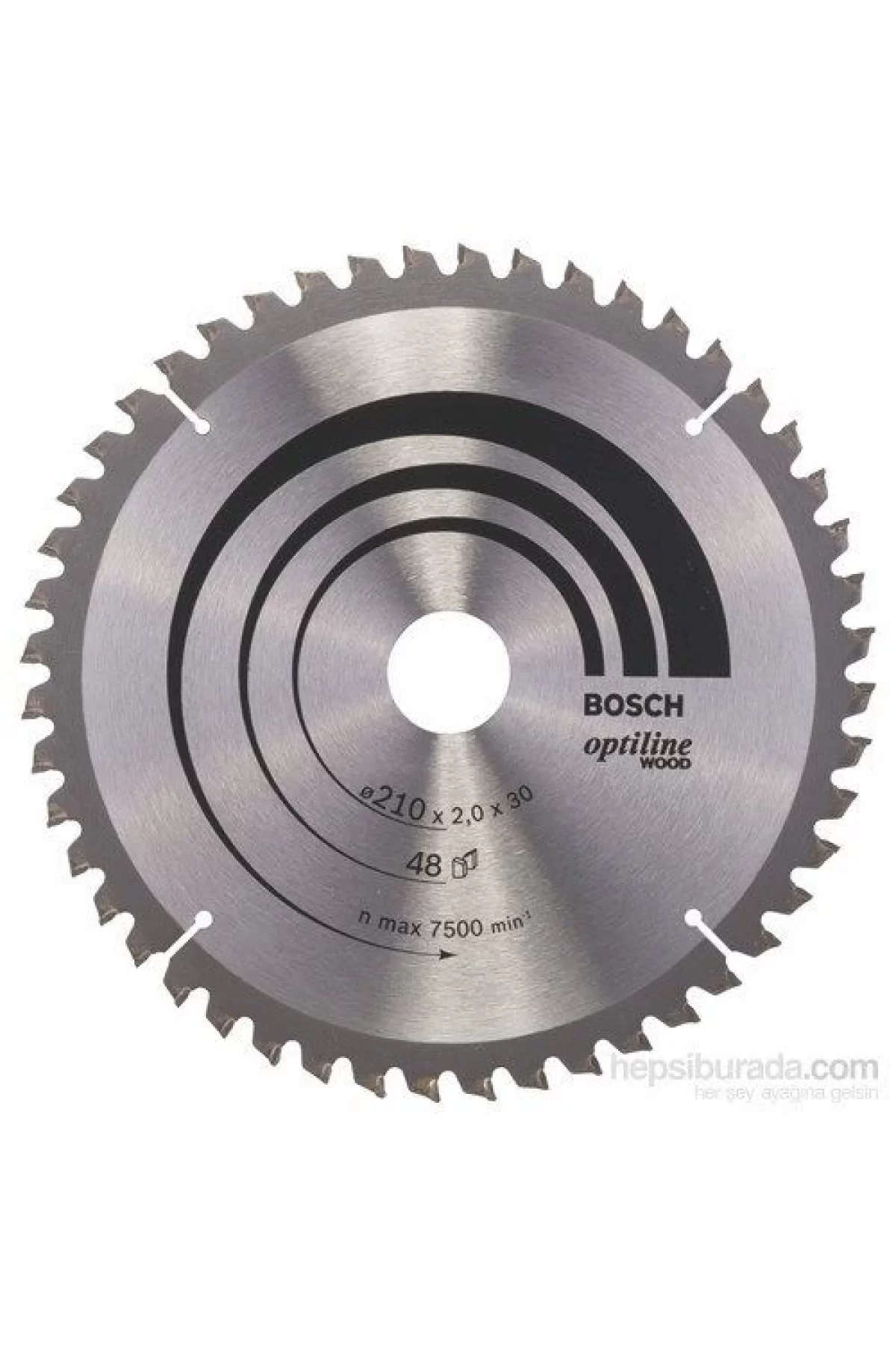 Bosch  - Optiline Serisi Ahşap İçin Daire Testere Bıçağı - 210 X 30 X 2,0 Mm, 48 Diş