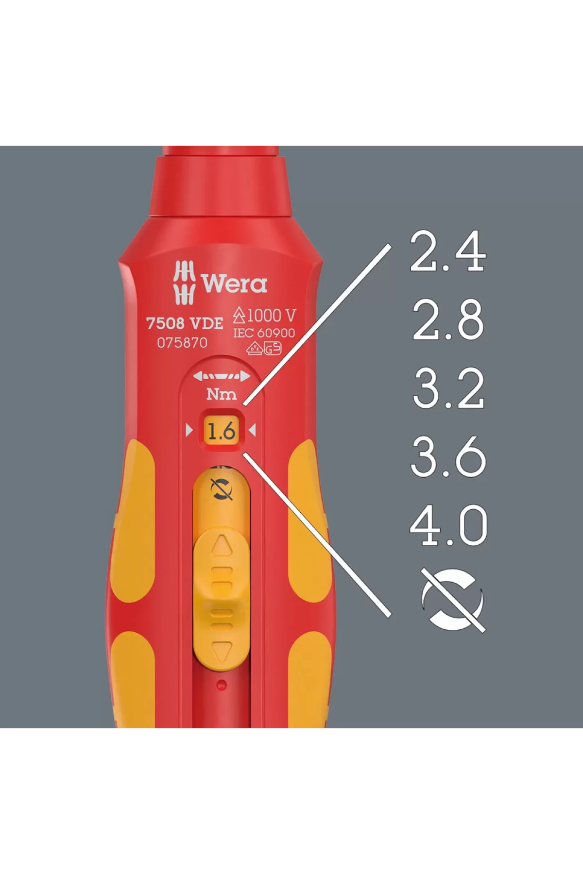 Wera 7508 VDE Kraftform Safe-Torque Speed 0,4-2,0 Nm 05075870001