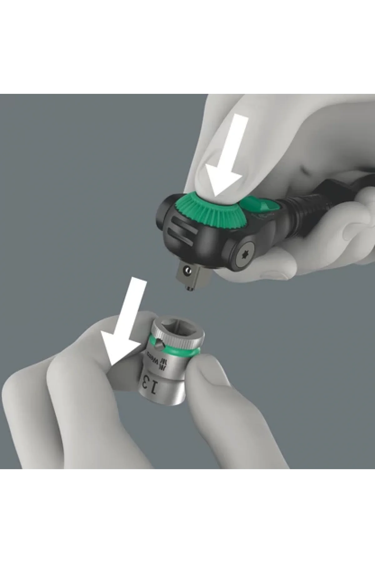 WERA 8000 A Black Edition Zyklop Speed Cırcır 1/4 sürücülü