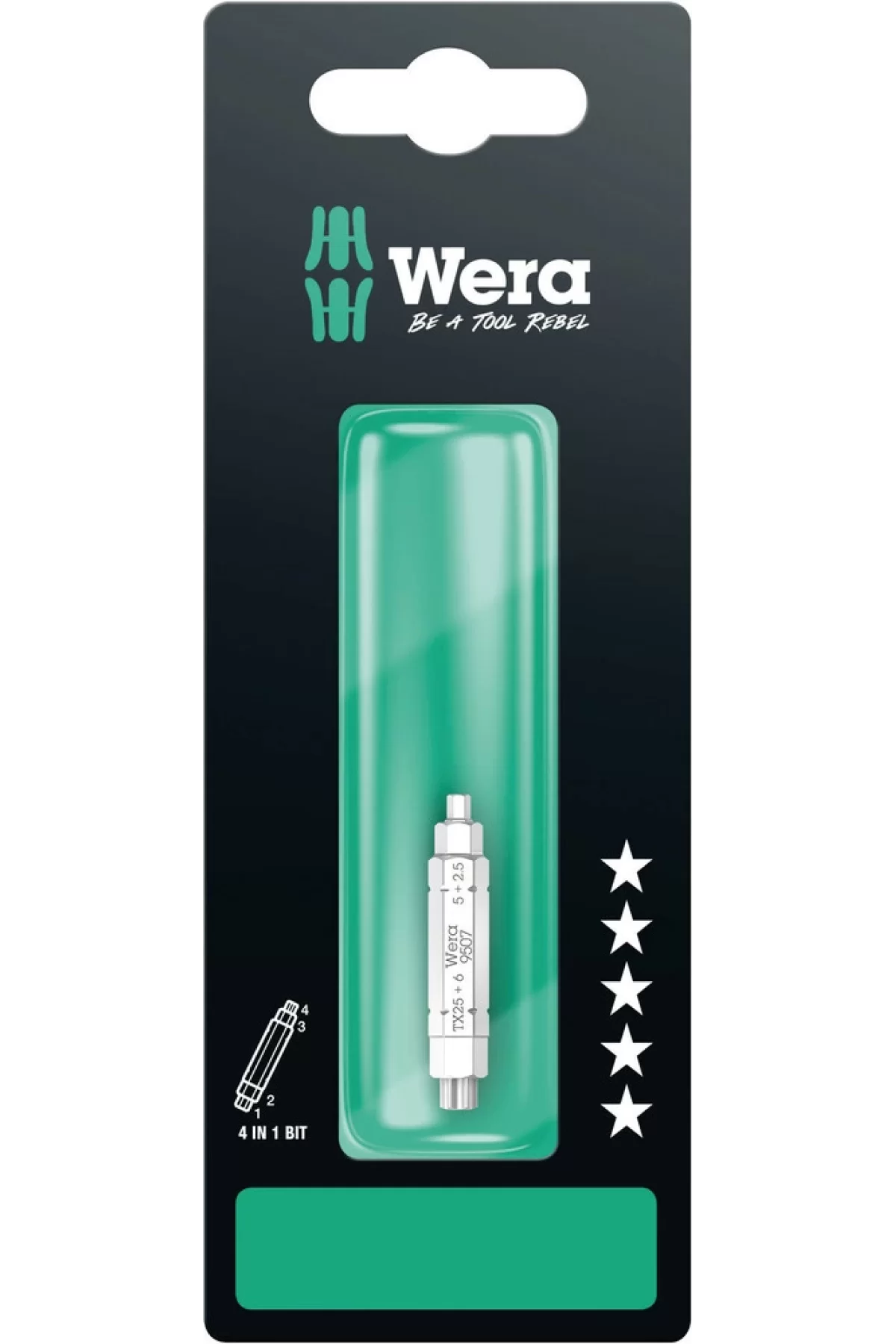 Wera 9507 4-in-1 Bit 2 SB