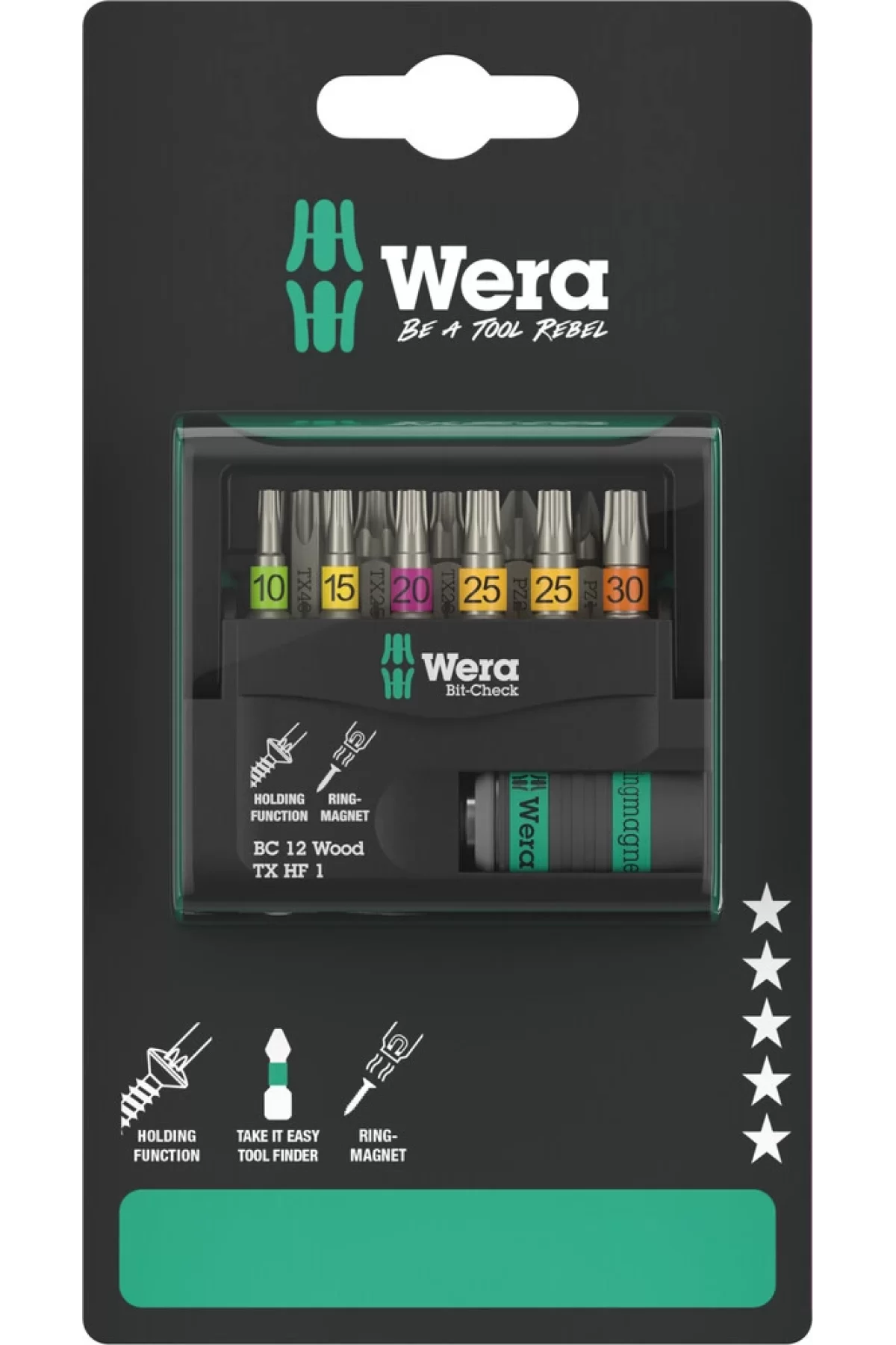 Wera Bit-Check 12 Wood TX HF 1 SB