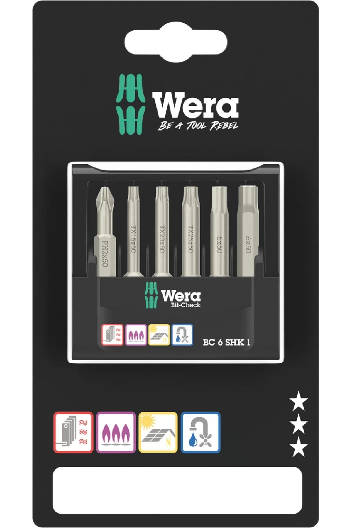 Wera Bit-Check 6 SHK 1 SB