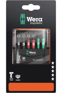 Wera Bit-Check 6 impaktor Bits Seti 1 SB 05073890001