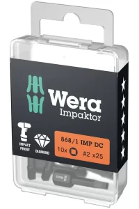 Wera 868/1 Kare Square impaktor DC 2x25mm Bits 05057631001