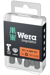 Wera 851/4 impaktor Dc Ph/Yıldız 2x50mm Bits 05057656001