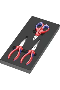 Wera 9781 Knipex Kromajlı Kargaburun Pense, Elektrikçi Makası, Eğik Uçlu Kargaburun Pense Seti 05150181001